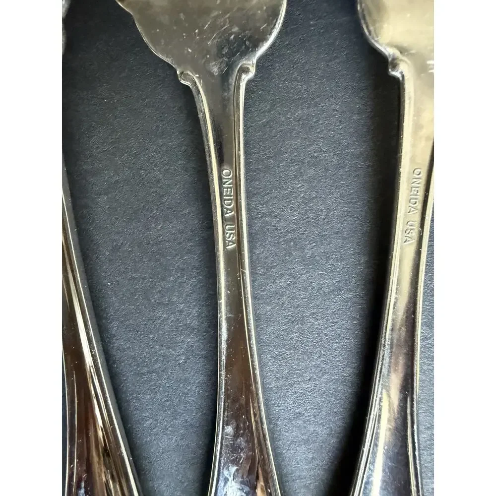 Vintage Oneida Arbor American Harmony 4 Salad Forks Stainless USA